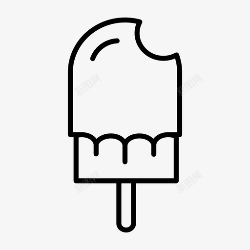 冰棍奶油甜点图标svg_新图网 https://ixintu.com 冰 冰棍 冰棒 奶油 小吃 甜点