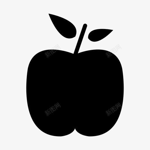 苹果食物水果图标svg_新图网 https://ixintu.com 大自然 水果 苹果 食物