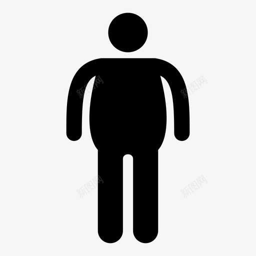 胖子肥胖超重图标svg_新图网 https://ixintu.com 肥胖 胖子 超重