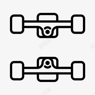 卡车滑板轮子图标图标
