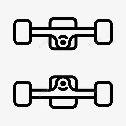 卡车滑板轮子图标svg_新图网 https://ixintu.com 卡车 滑板 轮子