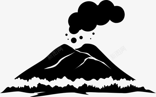 火山风景山图标图标