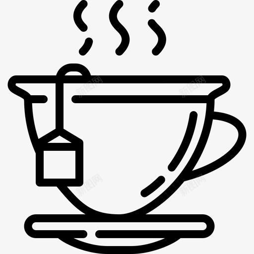 热茶杯饮料马克杯图标svg_新图网 https://ixintu.com 咖啡店图标集 热茶杯 饮料 马克杯