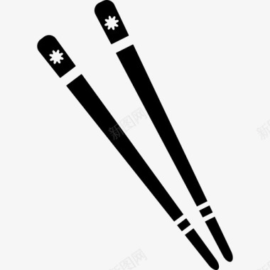 日本筷子日本文化图标图标