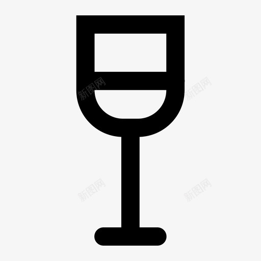 酒杯玻璃器皿图标svg_新图网 https://ixintu.com 玻璃器皿 酒杯