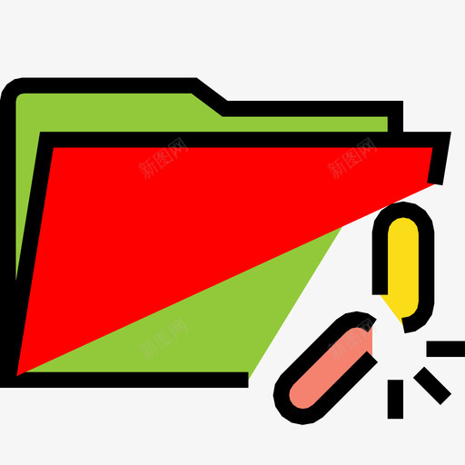 文件夹链取消链接图标svg_新图网 https://ixintu.com 取消链接 文件夹 链