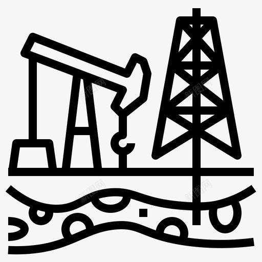 矿物燃料钻探石油图标svg_新图网 https://ixintu.com 地下 石油 矿物燃料 能源 钻探