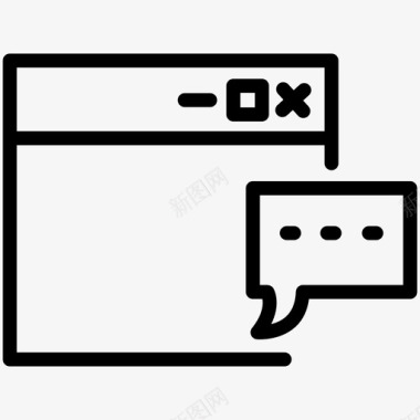 浏览器窗口应用程序气泡图标图标
