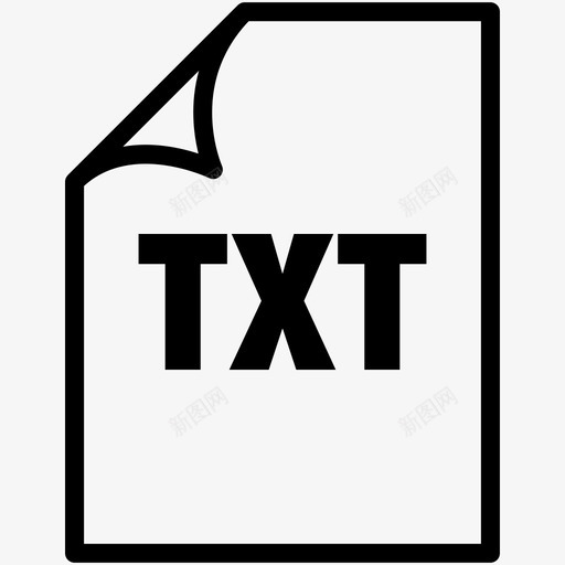 txt扩展名文件图标svg_新图网 https://ixintu.com txt 扩展名 文件 格式 格式化文件 类型