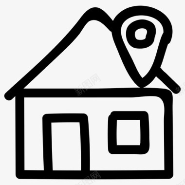 房产公寓建筑图标图标