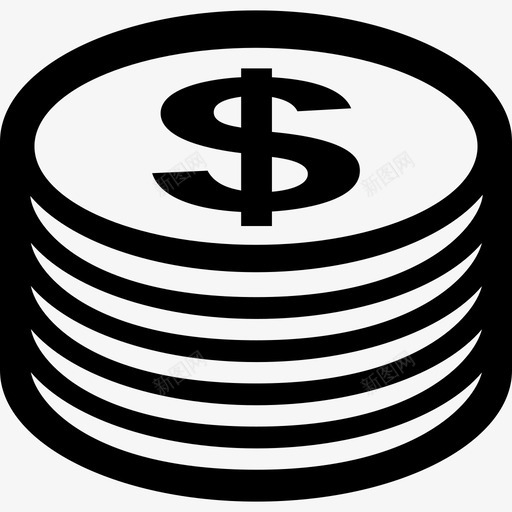 美元硬币堆货币图标svg_新图网 https://ixintu.com 美元硬币堆 货币