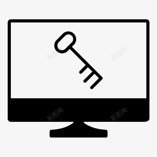 密码保护密钥安全计算机图标svg_新图网 https://ixintu.com 安全数据 安全计算机 密码保护 密钥 计算机屏幕 错误密码