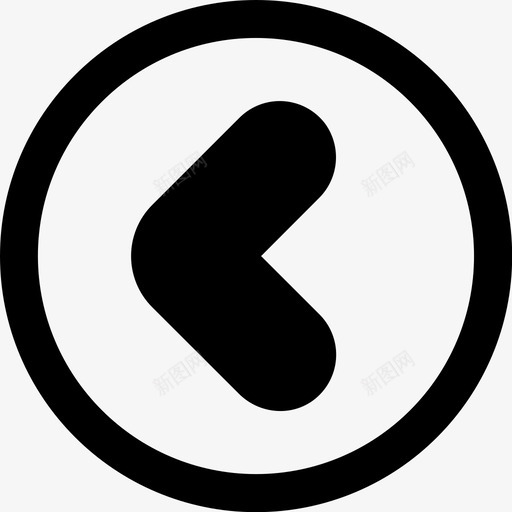 左箭头V形箭头上一个V形箭头图标svg_新图网 https://ixintu.com V形箭头 上一个 左箭头V形箭头
