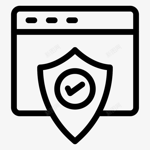 受保护浏览器专用图标svg_新图网 https://ixintu.com 专用 受保护 安全 安全线图标 屏蔽 浏览器 网络