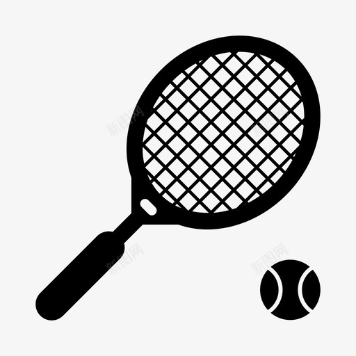 网球业余爱好球拍图标svg_新图网 https://ixintu.com 业余爱好 球拍 简历 网球 网球拍