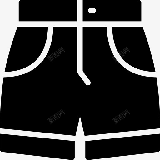 牛仔短裤服装夏季图标svg_新图网 https://ixintu.com 夏季 女式 女式服装 服装 牛仔短裤