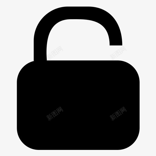 解锁锁安全挂锁图标svg_新图网 https://ixintu.com 安全 工具和器具 挂锁 解锁 锁安全