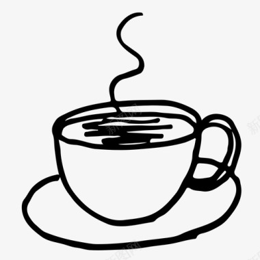 杯子咖啡手绘图标图标