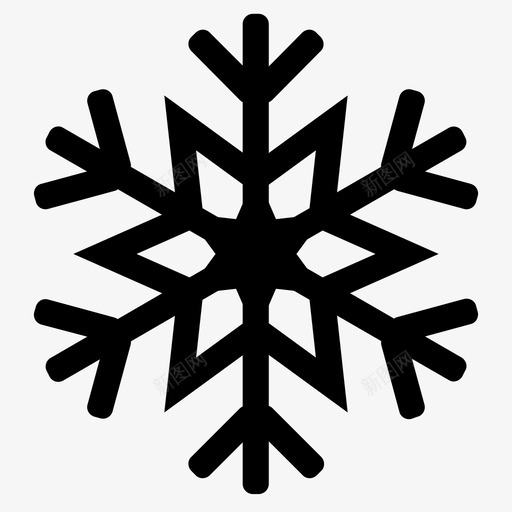 雪花冷元素图标svg_新图网 https://ixintu.com 元素 冰 冷 冻结 游戏 雪花