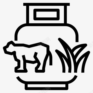 沼气动物燃料图标图标