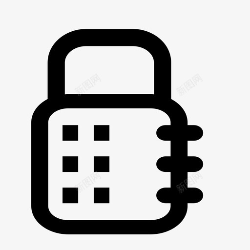 锁访问钥匙图标svg_新图网 https://ixintu.com 基本工具 密码 访问 钥匙 锁