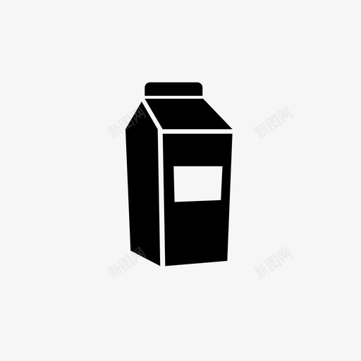 牛奶纸箱果汁图标svg_新图网 https://ixintu.com 果汁 牛奶 纸箱