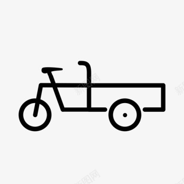 后转向三轮车自行车货物图标图标