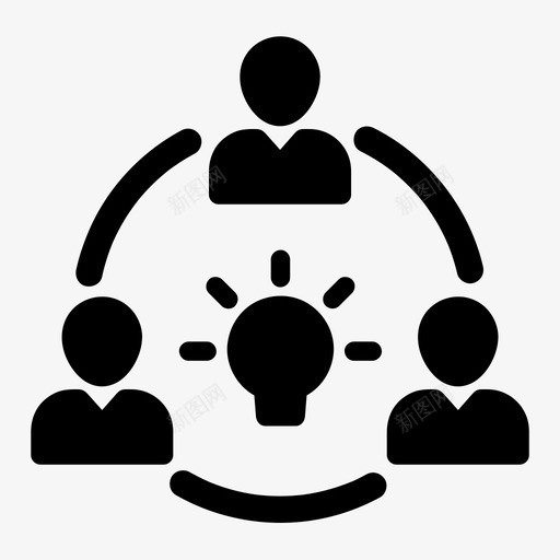 团队理念业务层级图标svg_新图网 https://ixintu.com 业务 人员 创新 团队理念 层级