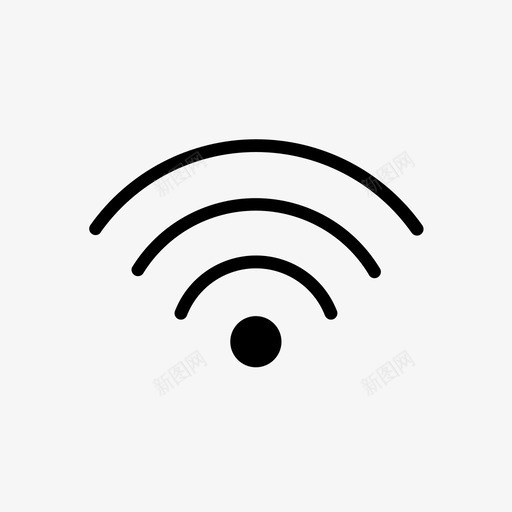 wifi手机接收图标svg_新图网 https://ixintu.com wifi 信号 基本轮廓薄 手机 接收