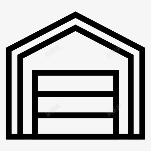 住宅建筑房产图标svg_新图网 https://ixintu.com 住宅 建筑 房产 房屋 物业 物流配送线图标