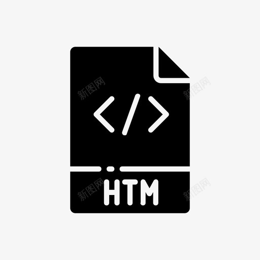 HTMdocumentextension图标svg_新图网 https://ixintu.com HTM document extension file fileformatVer4a name