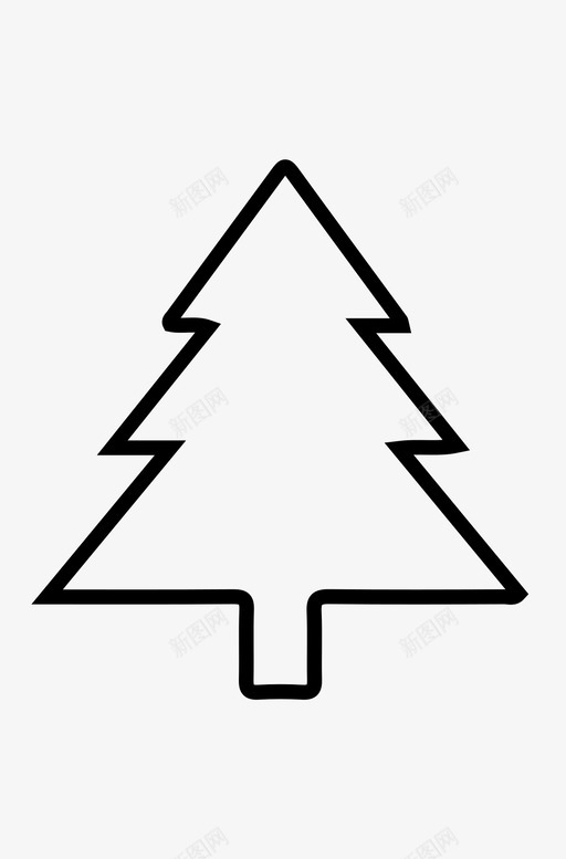 冷杉圣诞绿色图标svg_新图网 https://ixintu.com 冬天 冷杉 圣诞 树 绿色 自然