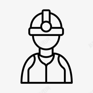 商人建筑工人工头图标图标