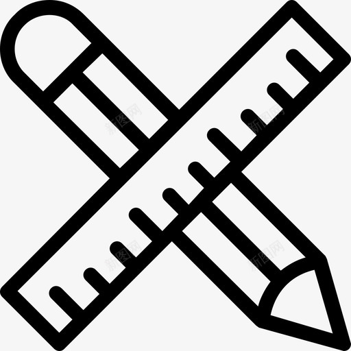 绘图几何工具铅笔图标svg_新图网 https://ixintu.com 几何工具 学校和教育平滑线图标 尺子 比例尺 绘图 铅笔