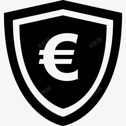 欧元安全在线支付图标svg_新图网 https://ixintu.com 在线 支付 欧元安全 盾