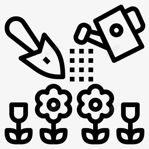 园艺罐头花卉图标svg_新图网 https://ixintu.com 园艺 爱好 种植 罐头 花卉
