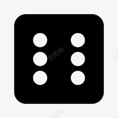 骰子6赌博游戏图标图标