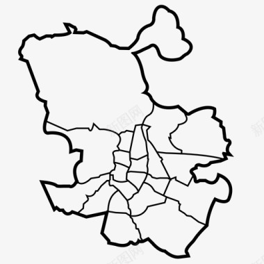 马德里市区图标图标