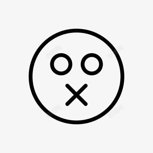 不说话表情符号情绪图标svg_新图网 https://ixintu.com 不说话 情绪 表情 表情符号 震惊