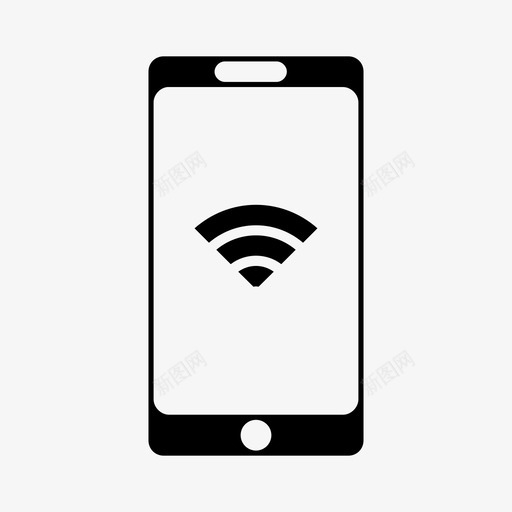 智能手机wifi互联网wifi连接图标svg_新图网 https://ixintu.com wifi信号 wifi连接 互联网 智能手机wifi