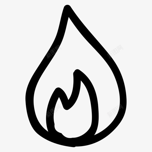 火焰燃烧壁炉图标svg_新图网 https://ixintu.com 壁炉 安全手绘 火焰 热 燃烧