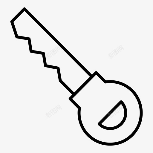 密钥密码保护图标svg_新图网 https://ixintu.com 保护 安全 安全细线图标 密码 密钥