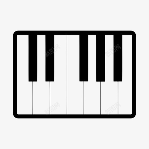 键盘midi音乐图标svg_新图网 https://ixintu.com dj和音乐设备 midi 钢琴 键盘 音乐 音符