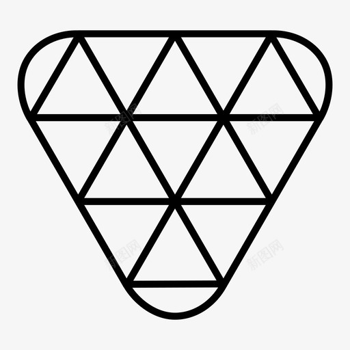 三角形抽象几何形状图标svg_新图网 https://ixintu.com 三角形 几何 几何形状 圆形 抽象