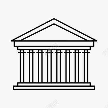 帕台农神庙建筑希腊图标图标