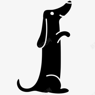 狗摊动物腊肠图标图标