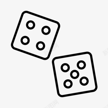 骰子棋盘游戏逻辑图标图标
