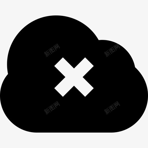 云计算云移除删除图标svg_新图网 https://ixintu.com icloud 云移除 云计算 云计算glyph24 删除 断开连接