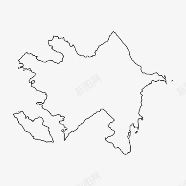 阿塞拜疆地图亚洲巴库图标图标