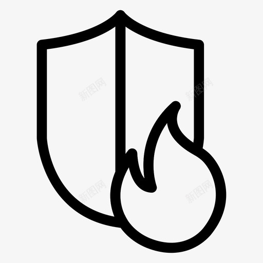屏蔽防火保护图标svg_新图网 https://ixintu.com 保护 安全 安全线图标 屏蔽 防火